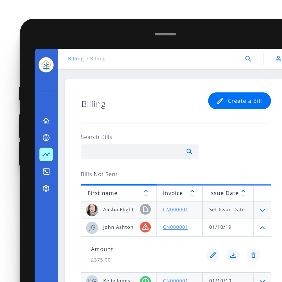 Connect Childcare billing interface