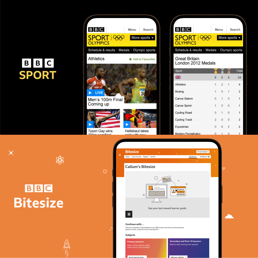 BBC Sport and BBC Bitesize work